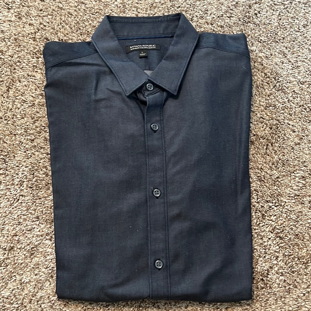 Banana Republic Men Dress Shirt Slim Fit